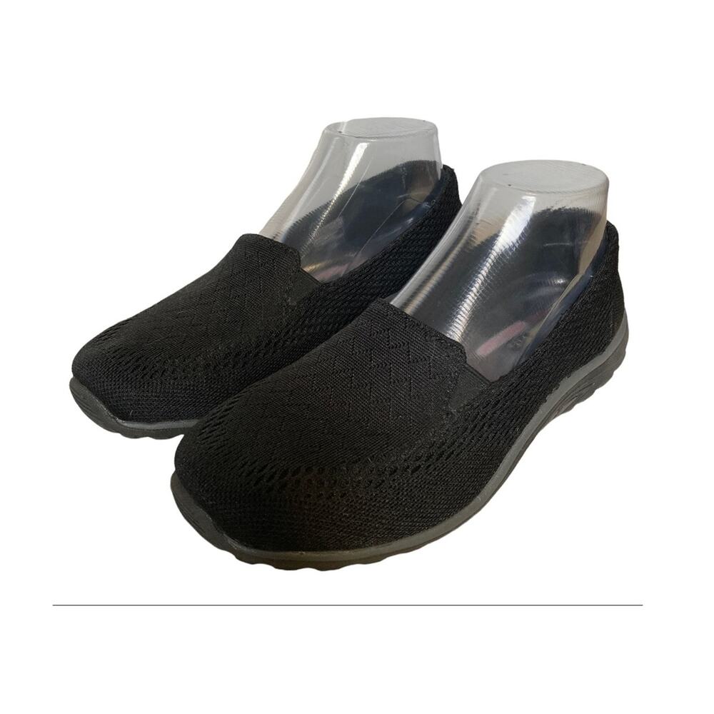 NWOT Skechers Reggae Fest Willows Black Slip-on Shoe Sz 7.5 Air Cool Memory Foam